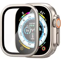 Spigen Protection d'écran Glas.tR Slim Pro pour Apple Watch Ultra 1 / 2 - 49 mm - Titanium