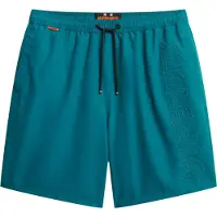 Superdry pour homme. M3010246A Maillot de bain brodé vert de première qualité (S), Beachwear, Polister recyclé, Durable