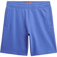 Superdry pour homme. M7110427A Short en maille avec logo Bleu essentiel (M), Casuel, Coton