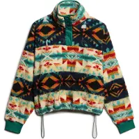Superdry pour femme. W2012348A Polaire super-douce avec imprimé beige (XS), Casuel, Polyester