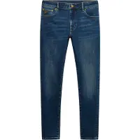 Superdry pour femme. W7011258A Jeans Mide Rise blue (26/30), Bleu, Casuel, Coton