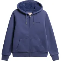 Superdry Borg Lined Full Zip Sweatshirt Bleu M Femme