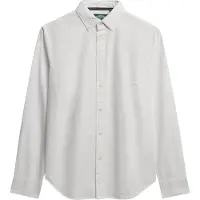 Superdry pour femme. W4010565A Chemise oxford slim fit blanche (L), Casuel, Coton, Manche longue