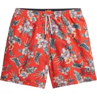 Superdry pour homme. M3010242A Maillot de bain hawaïen rouge (S), Beachwear, Polister recyclé, Durable