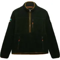Superdry pour homme. M2014149A Polaire Half Zip Outdoor vert (L), Casuel, Polyester