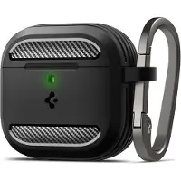 Spigen Étui Rugged Armor de Spigen pour AirPods 4 - noir