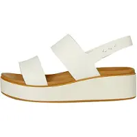 Crocs Sandales 'Sandalen mit Riemchen „Brooklyn“ in Matt, Wrap-Design, niedriger Keilabsatz' blanc cassé