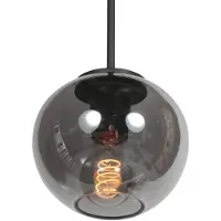 Mexlite - suspension - HaloSwap - noir - verre verre fumé - lampe de lit - E27 - 4291ZW