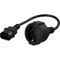 Deltaco PowerWalker - Câble d'alimentation - CEE 7/4 (W) à IEC 60320 C14
