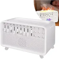 Zree Humidificateur à lumière nocturne, humidificateur 3 en 1 avec bruit blanc et 8 bruits d'ambiance