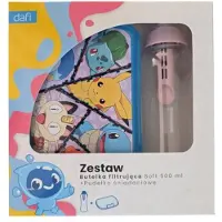 Dafi Set Pokemon Soft Bouteille filtre 500ml + sachet petit déjeuner