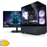 Kiebel.de Gaming PC mit 27 Zoll TFT Viper V AMD Ryzen 7 5700X, 16GB DDR4, RTX 5050 8 GB, 1TB SSD, WLAN, Win11