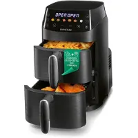 DS Produkte Friteuse à air chaud GOURMETmaxx FryUp XS à double compartiment - Friteuse à air chaud verticale 2 x 2,5 L