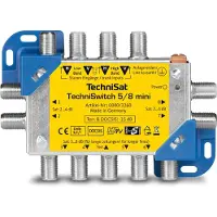 Technisat TechniSwitch 5/8 mini - Commutateurs multiples de signal terrestre/satellite - bleu, jaune