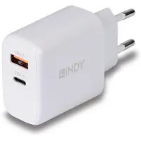 Lindy 65w Usb-a And Usb-c Wall Charger Blanc