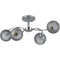 Milagro Plafonnier Oakland chromé 4xGU10x60W, verre, dimensions : 26x66x36 cm, IP20, Milagro