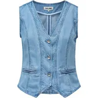 Salsa Jeans 21010898 Waistcoat Bleu M Femme