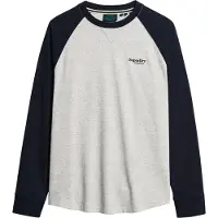 Superdry T-Shirt gris / blanc