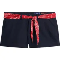 Superdry pour femme. W7110393A Short chino marine (L), Bleu, Casuel, Coton