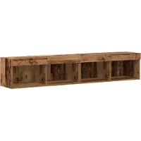 vidaXL Ensemble d'armoires TV avec barres lumineuses LED 6 pcs Vieux bois Matériaux dérivés du bois