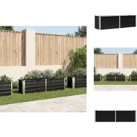 vidaXL Lit surélevé de jardin Anthracite 160 x 40 x 45 cm Acier galvanisé