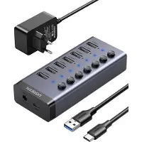 UGREEN USB-C to 7-Port USB-A 3.0 Hub DC 12V EU