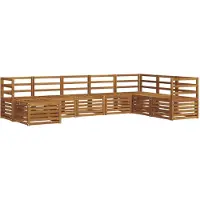 vidaXL Ensemble de canapés d'extérieur 8 pièces en bois massif d'acacia naturel
