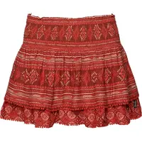 Superdry pour femme. W7210264A Minijupe à volants avec logo Vintage rouge (XL), Casuel, Viscose