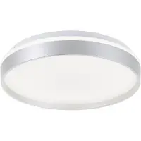 Brilliant LED Plafonnier Britt Argent Ø33cm 22W 2300lm CCT 3000K - 6500K Dimmable Télécommande