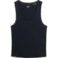 Superdry Femme Débardeur à Bordure Dentelle Vintage Bleu Marine Taille: 36