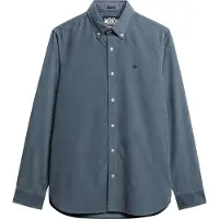Superdry pour homme. M4011044A Chemise Classic Needle bleu (XXL), Casuel, Coton, Manche longue