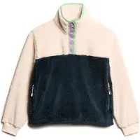 Superdry pour femme. W2012349A Polaire Supersoft Mash Up blanc (XL), Casuel, Polyester