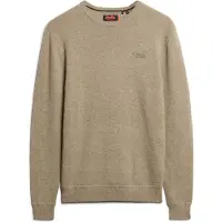 Superdry pour homme. M6110641A Pull slim beige Essential (M), Casuel, Laine