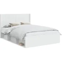 Syfax Cadre de lit avec rangement et tête de lit 2 pc
