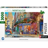 Nathan Puzzle 3000 pièces - Dans les rues de Paris - 14 ans et plus - Qualité supérieure - Assemblage parfait - Collection Nostalgie - 12001870