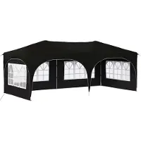 Syfax Tente de fête pop-up 575 x 288 x 245 cm Noir Tissu Oxford