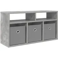 vidaXL Meuble bas à tiroirs , gris béton, 72 x 22,5 x 38 cm