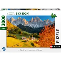 Nathan Puzzle 3000 pièces - Le village de Santa Magdalena de Loïc Lagarde - 14 ans et plus - Ajustement parfait - Collection Évasion - 12001871