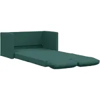 vidaXL Canapé de sol avec fonction sommeil vert foncé 112x174x55 cm Tissu