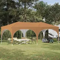 Prolenta Tente événementielle pop-up, modèle "Exclusive", dimensions 575 x 288 x 245 cm, tissu Oxford beige