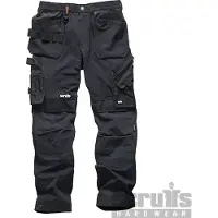 Scruffs & Tramps Scruffs T54755 Pro Flex Plus Holster Pocket Trousers, noir