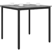 vidaXL Table d'appoint, 80 x 80 x 75 cm, panneau de fibres de bois, imitation bois Sonoma gris, forme carrée