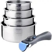 Arthur Martin Batterie de cuisine inox 5 pcs avec manche amovible AM7457