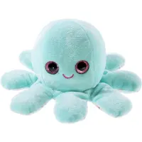 Heunec Poulpe en peluche, 18cm, menthe - parfait pour les câlins et les jeux