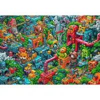 Grafika Puzzle Robotopia, 1000 pièces, puzzle pour adultes, robots