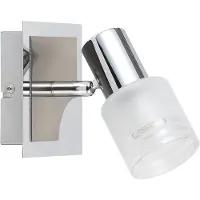 Brilliant LED Applique Lea | Spot mural intemporel | métal/verre | fer/chrome/blanc | tête pivotante | 1x E14 max 4 W