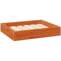 Syfax Lit pour Chien Cire marron 51,5 x 44 x 9 cm Bois de Pin Massif