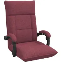 vidaXL Fauteuil à pied réglable en tissu bordeaux
