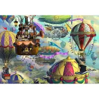Grafika Puzzle « La grande course de ballons des chats » – 1 000 pièces – Puzzle en carton