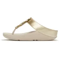 FitFlop Halo Bead Circle Metallic Toe-Post Teenslippers - Goudkleur - Maat 40